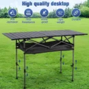 Adjustable Camping Table with Under-Table Storage Rack - Image 4