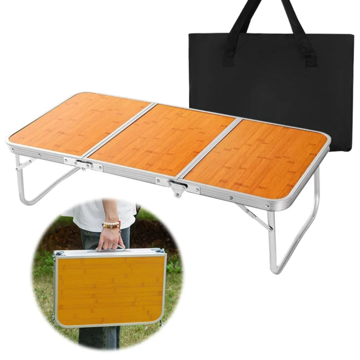 3-Fold Camping Table with Lightweight Aluminum Legs - Image 3