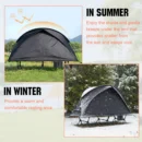 3-Piece Elevated Camping Tent Set with Cot & Self-Inflating Sleeping Pad, 330LB Capacity - Image 2