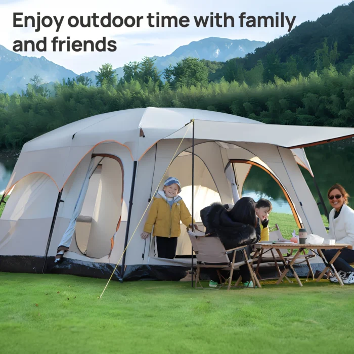 3–6 Person Camping Tent with Sunscreen Protection & Anti-Mosquito Mesh - Image 6
