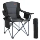 Heavy-Duty Folding Camp Chair with Cooler Pocket & Storage