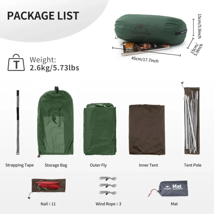 2-Person Double-Layer Trekking Tent with Aluminum Alloy Poles, 3000mm+ Waterproof 4-Season Shelter - Image 5