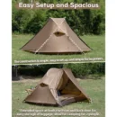 TOMOUNT Ultralight Backpacking Tent for 1–2 Person, 3.3–4.4LB Nylon Hiking Shelter - Image 4
