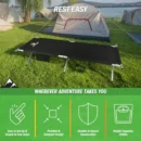 Portable Folding Camp Cot with Heavy-Duty Steel Frame - Image 4