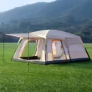 3–6 Person Camping Tent with Sunscreen Protection & Anti-Mosquito Mesh
