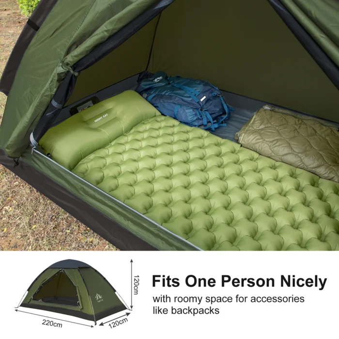 Night Cat 1-Person Waterproof Backpacking Tent, 4.4LB Compact Trekking Shelter with PU3000mm Rain Protection - Image 4