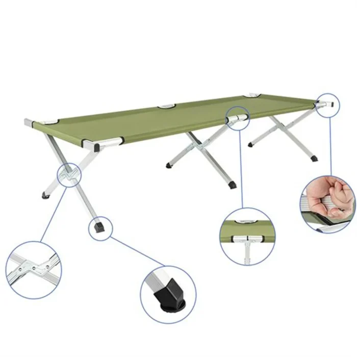 Aluminum Folding Camping Cot with Oxford Fabric & Carry Bag - Image 5
