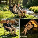 XL Padded Camp Chair with Cup Holder & Side Storage - Image 6