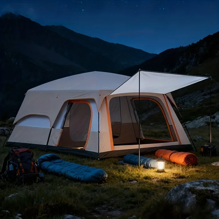 3–6 Person Camping Tent with Sunscreen Protection & Anti-Mosquito Mesh - Image 4