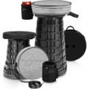 Collapsible Camping Stool with 3-in-1 Carry Bag & Retractable Design