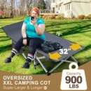 XXL Folding Camp Cot with Removable Mattress & Carry Bag - Image 4