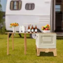 45L Folding Camping Table with Storage Box, LED Light & Expandable Top - Image 3