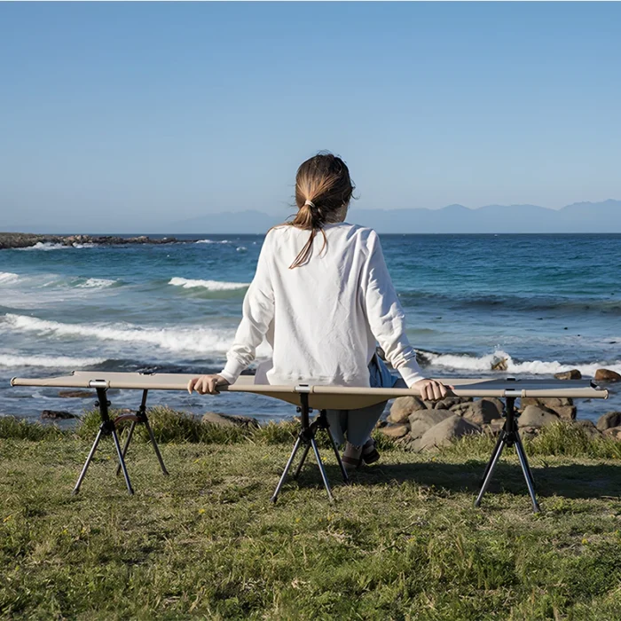 Height-Adjustable Aluminum Camping Cot with Ultralight Folding Design - Image 5