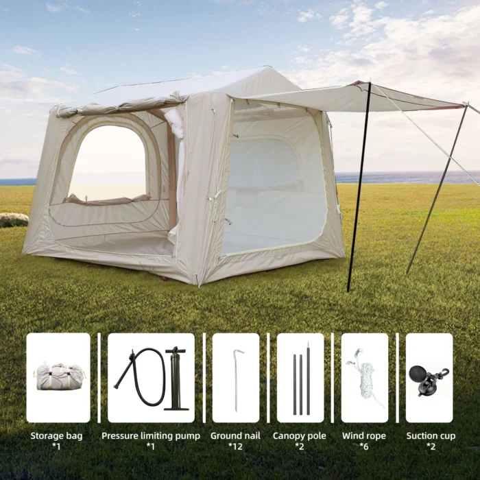 Inflatable SUV Camping Tent for 4–8 People, Waterproof Air Tent with Easy Setup Glamping Design - Image 5