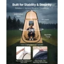 47" x 47" Pop-Up Clear Sports Tent with Floor Mat & Waterproof Cover - Image 3
