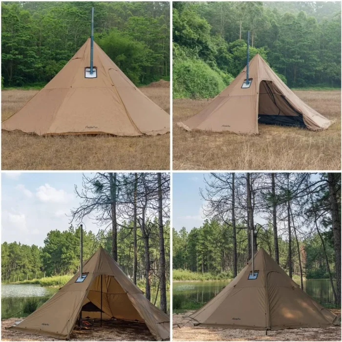 4–8 Person Camping Hot Tent Tipi with Stove Jack for Bushcraft & Outdoor Heating - Image 6
