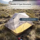 2-Person Double-Layer Trekking Tent with Aluminum Alloy Poles & 3000mm Waterproof Rating - Image 2
