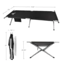 Portable Folding Camp Cot with Heavy-Duty Steel Frame - Image 3