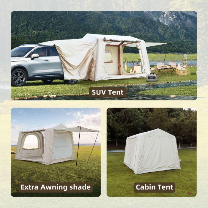 Inflatable SUV Camping Tent for 4–8 People, Waterproof Air Tent with Easy Setup Glamping Design - Image 6