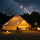 16 FT Four-Season Bell Tent for 10 People with Waterproof Canvas & Stove Jack