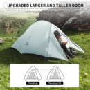 Naturehike Cloud Up UL 1/2 Person Tent Ultralight Camping Tent Double Layer Waterproof Backpacking Tent Outdoor Hiking Tent - Image 4
