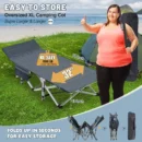 XXL Heavy-Duty Folding Camping Cot with Removable Mattress - Image 5
