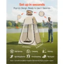 47" x 47" Pop-Up Clear Sports Tent with Floor Mat & Waterproof Cover - Image 4