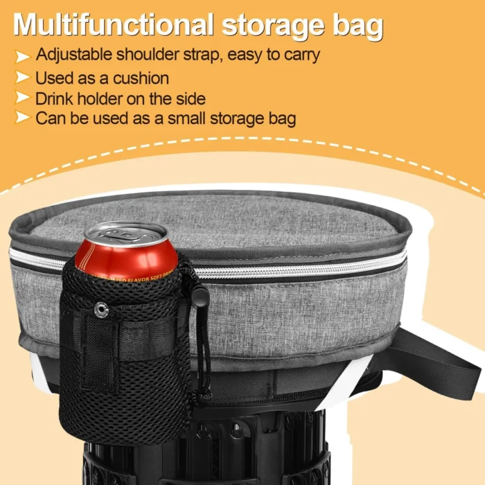 Collapsible Camping Stool with 3-in-1 Carry Bag & Retractable Design - Image 6
