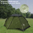Night Cat 1-Person Waterproof Backpacking Tent, 4.4LB Compact Trekking Shelter with PU3000mm Rain Protection - Image 2