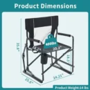 Portable Folding Rocking Chair with Mesh Back & Waterproof Armrests - Image 3