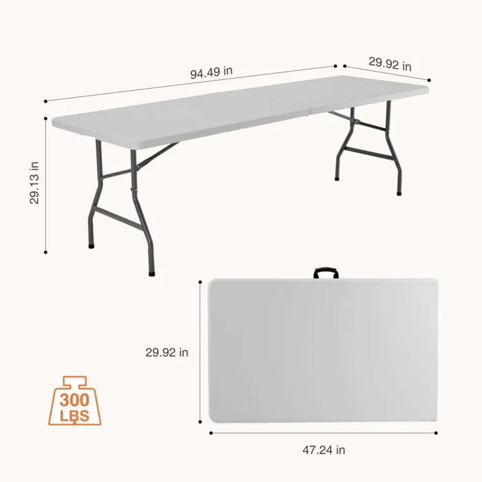 Heavy-Duty Folding Table with Carry Handle & Safety Lock - Image 5