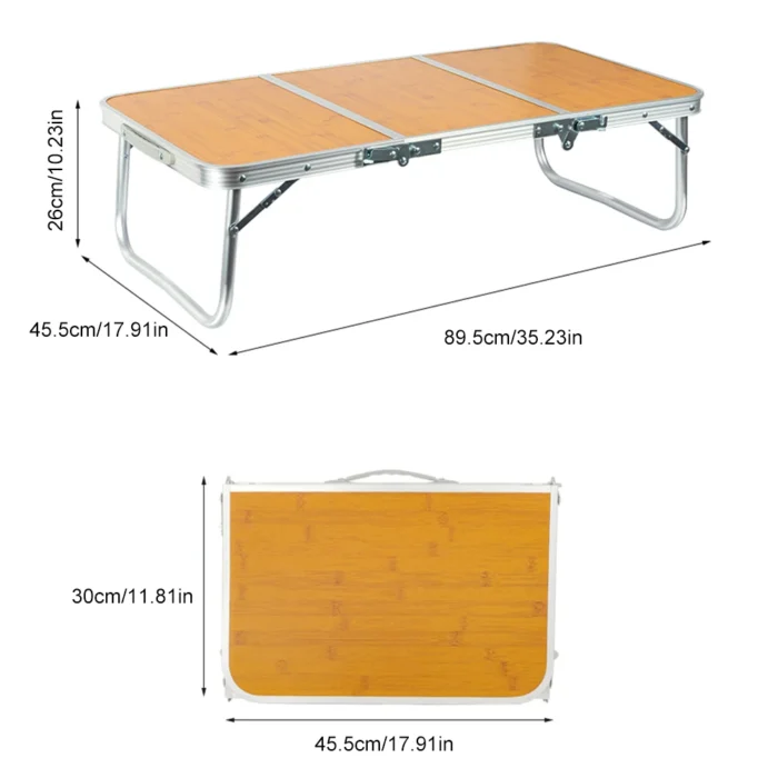 3-Fold Camping Table with Lightweight Aluminum Legs - Image 6