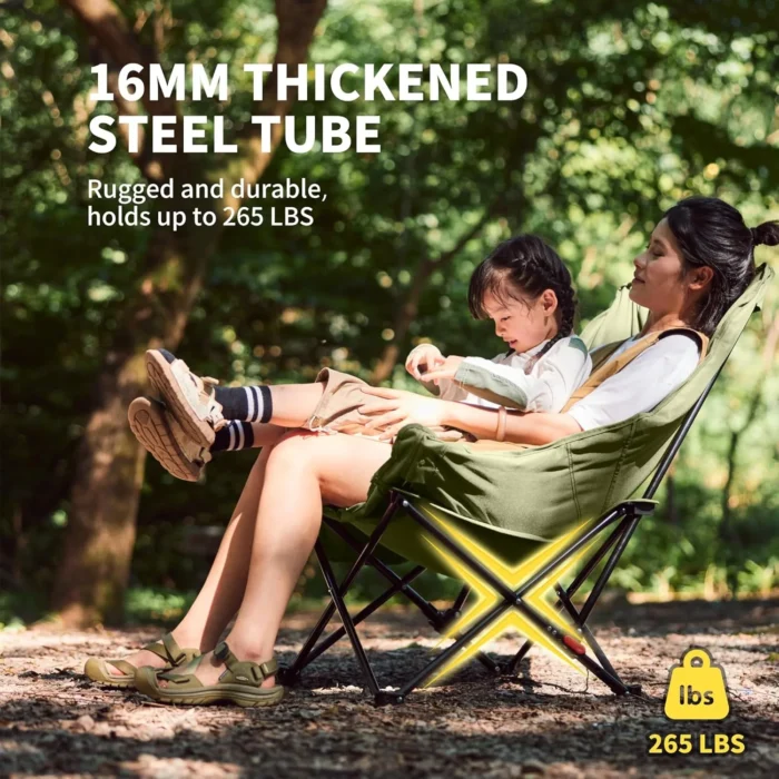 Naturehike High Back Moon Chair Camping Outdoor Fishing Folding Adjustable Lounge Chair Portable Picnic Garden Leisure Seat - Image 4